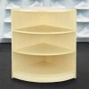 MonsterShop LM60 Corner Shop Counter Retail Showcase Display Cabinet, Maple, 60cm x 90cm x 60cm