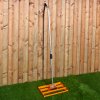 Lawn Leveller 50cm x 32cm Levelling Rake Lute Heavy Duty Lightweight Galvanised Steel Aluminium Orange 1.2 - 1.9m Extendable Handle Easy Grip Landscaping Garden Tool Grass Soil Artificial Turf Compost