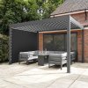 Aluminium Pergola With Anthracite Blinds & LED Lights - 3m x 3m
