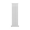 Designer Radiators 160 x 42cm Flat Panel Modern Central Heating Gloss White Vertical Column Double Panel Wall Mounted Slimline Kitchen Living Room Bathroom Commercial Cleaning Brush & Fixing Kit