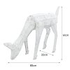 White Light Up Reindeer Doe Christmas Decoration 120 Cool LEDs Figure Ornament Indoor Or Outdoor Use Glitter Large