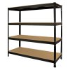 Monster Racking Q-Rax Heavy Duty Racking Garage Shelving, 360kg/shelf, 160cm x 60cm x 160cm, Black