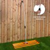 Lawn Leveller 100cm x 32cm Levelling Rake Lute Heavy Duty Lightweight Galvanised Steel Aluminium Orange 1.2 - 1.9m Extendable Handle Easy Grip Landscaping Garden Tool Grass Soil Artificial Turf Gravel