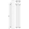 Traditional 4 Column Radiator & Valves - 1800 x 380mm - Anthracite Grey