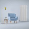 Designer Radiators 160 x 70cm Flat Panel Modern Central Heating Gloss White Vertical Column Double Panel Wall Mounted Slimline Kitchen Living Room Bathroom Commercial Cleaning Brush & Fixing Kit