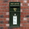 Royal Mail Post Box Irish with Floor Stand ER Cast Iron Wall Mounted Wedding Authentic Pillar Replica Lockable Post Office Letter Box Green