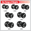 Olympic Tri-Grip Rubber Weight Plates Black Pairs Sets 20 kg PAIR