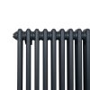 Traditional 2 Column Radiator 300mm x 832mm Modern Central Heating Heater Matt Anthracite Grey Carbon Steel Horizontal Wall Mounted Kitchen Living Room Bathroom Cleaning Brush Fixing Kit & Brackets