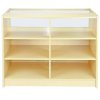 MonsterShop Galaxy Retail Display Shop Counters Set & Glass Showcase Cabinet Units, Maple