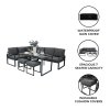 Aluminium Corner Sofa Set - Anthracite Grey