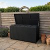 Rattan Cushion Storage Box 700L - Black