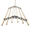 Clothes Airer Ceiling Pulley Maid Traditional Mounted Clothing Dryer 6 Lath Laundry Drying Rack Rail 1.4m Black
