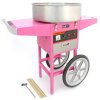 KuKoo Commercial Cotton Candy Floss Machine & Cart / 500 candy floss sticks / Retro Pink / 900w