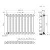 Traditional 2 Column Radiator - 600 x 830mm - Raw Metal