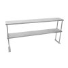 Double Tier Shelving for 5ft Catering Prep Table Commercial Kitchen Bench Overshelf Stainless Steel Heavy-duty 150 x 75 x 30cm (WxHxD)