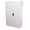 Metal Office 2 Doors Filing Cabinet Flatpack Document File Compartments Lockable Storage Cupboard Unit 140cm