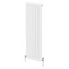 Traditional 3 Column Radiator 1800mm x 472mm Modern Central Heating Heater Gloss White Carbon Steel Vertical Wall Mounted Kitchen Living Room Bathroom Cleaning Brush Fixing Kit & Brackets