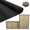T-Mech 11m2 Van Lining Carpet Super Stretch Kit Black | With Camper Motor Home Kitchen Unit | FREE 5 Heavy Duty Adhesive Glue Spray Cans