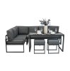 Aluminium Corner Sofa Set - Anthracite Grey