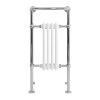 Traditional Heated Towel Rail Radiator - 950mm x 480mm - White
