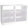Retail 1/4 Glass Shelf Counter Shop Showcase Display Cabinet Shelves Unit White B1200