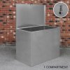 Large Storage Feed Bins 64L Galvanised Metal Waterproof Rodent Proof Outdoor Farm Garden Animal Stables Lockable Container | Free Pad Lock