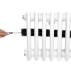 Traditional 3 Column Radiator 600mm x 1192mm Modern Central Heating Heater Gloss White Carbon Steel Horizontal Wall Mounted Kitchen Living Room Bathroom Cleaning Brush Fixing Kit & Brackets