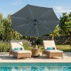 LED Tilt Parasol 2.7m - Grey