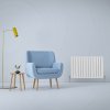 Designer Radiators 60 x 91cm Flat Panel Modern Central Heating Gloss White Horizontal Column Double Panel Wall Mounted Slimline Kitchen Living Room Bathroom Commercial Cleaning Brush & Fixing Kit