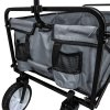 Foldable Garden Cart Pull Wagon Heavy Duty Trolley Utility Wheelbarrow Trailer Wheels Collapsible Folding Transport
