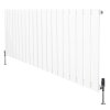 Flat Single Column Radiator & Valves - 600mm x 1400mm - White