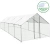 Walk In Chicken Run Cage Coop 4m x 8m x 2m Dog Pen House Kennel Large Metal Enclosure Rabbits Ducks Poultry Roof Cover Shelter Sunshade Pets Outdoor Backyard Farm Animal