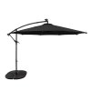 LED Cantilever Parasol 3m With Full Fan Base - Black