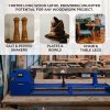 1m Wood Lathe Woodturning Variable Speed Work Faceplate Carpentry Woodwork Centre Tailstock with Chisels Accessories Set
