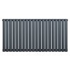 Oval Single Column Radiator - 600 x 1200mm - Anthracite Grey
