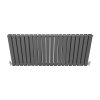 Designer Radiators 60 x 140cm Flat Panel Modern Central Heating Anthracite Grey Horizontal Column Double Panel Wall Mounted Slimline Kitchen Living Room Bathroom Commercial Cleaning Brush & Fixing Kit