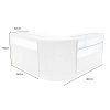 Adonis LED Shop Counter Set B1200, C1200 & CM60 - White