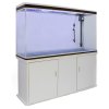 MonsterShop Fish Tank Aquarium, Filter, Heater & Stand, 4ft, 300L, White, 120.5cm x 143.5cm x 39cm