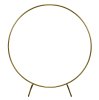 Wedding Moongate Arch Gold 2m/ 200cm Arbour Round Outdoor Decor Background Flower Balloon Circle Hoop Frame Backdrop Party Decoration Floral Prop Floor Standing Baby Shower Birthday Christening