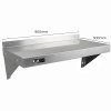 KuKoo Commercial Catering Corrosion Resistant x 2 Stainless Steel Kitchen Wall Shelf & Free Microfiber Cloths 900mm x 300mm