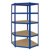 Corner Shelves Garage Racking / 90cm x 45cm x 180cm Racking Storage Unit / 5 Shelves MDF & Steel / 1325kg capacity / 265kg per shelf