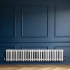 Traditional 4 Column Radiator & Valves - 300 x 1505mm - White