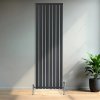 Flat Single Column Radiator - 1800 x 560mm - Black