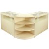 MonsterShop Libra Retail Display Shop Counters Set & Glass Showcase Cabinet Units, Maple