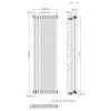 Traditional 2 Column Radiator - 1500 x 470mm - Raw Metal