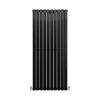 Designer Radiators 160 x 70cm Flat Panel Modern Central Heating Matt Black Vertical Column Double Panel Wall Mounted Slimline Kitchen Living Room Bathroom Commercial Cleaning Brush & Fixing Kit