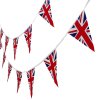 Union Jack Flag Bunting - 10m Durable Fabric - British Decor, Perfect for Indoor/Outdoor Events, Royal Celebrations & National Holidays