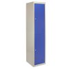 MonsterShop 3 x Blue 2 Door Metal Storage Lockers, Red & Grey Steel Lockable Unit, Staff Gym School Changing Room