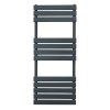 Vertical Towel Radiator Designer Flat Panel 1200mm x 450mm Bathroom Heated Rail Matt Anthracite Grey Central Heating Ladder Heater Wall Mounted Carbon Steel FREE Cleaning Brush Fixing Kit & Brackets