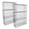 Gabion Baskets Garden Mesh Wire Cages Galvanised Steel Stone Basket Outdoor Spiral Planter Retaining Wall / 100 x 50 x 30cm / 6 Pack